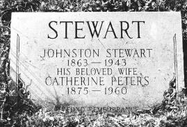 Johnston Stewart & Catherine Peters gravestone, Hillcrest Cemetery, Parry Sound